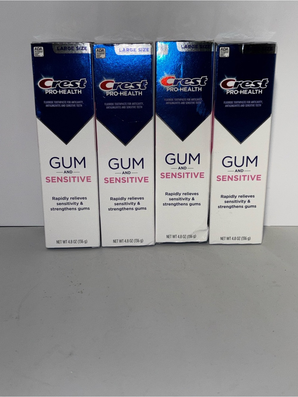 Crest Pro-Health Gum and Sensitive Toothpaste Lot 4-Pack Large Size